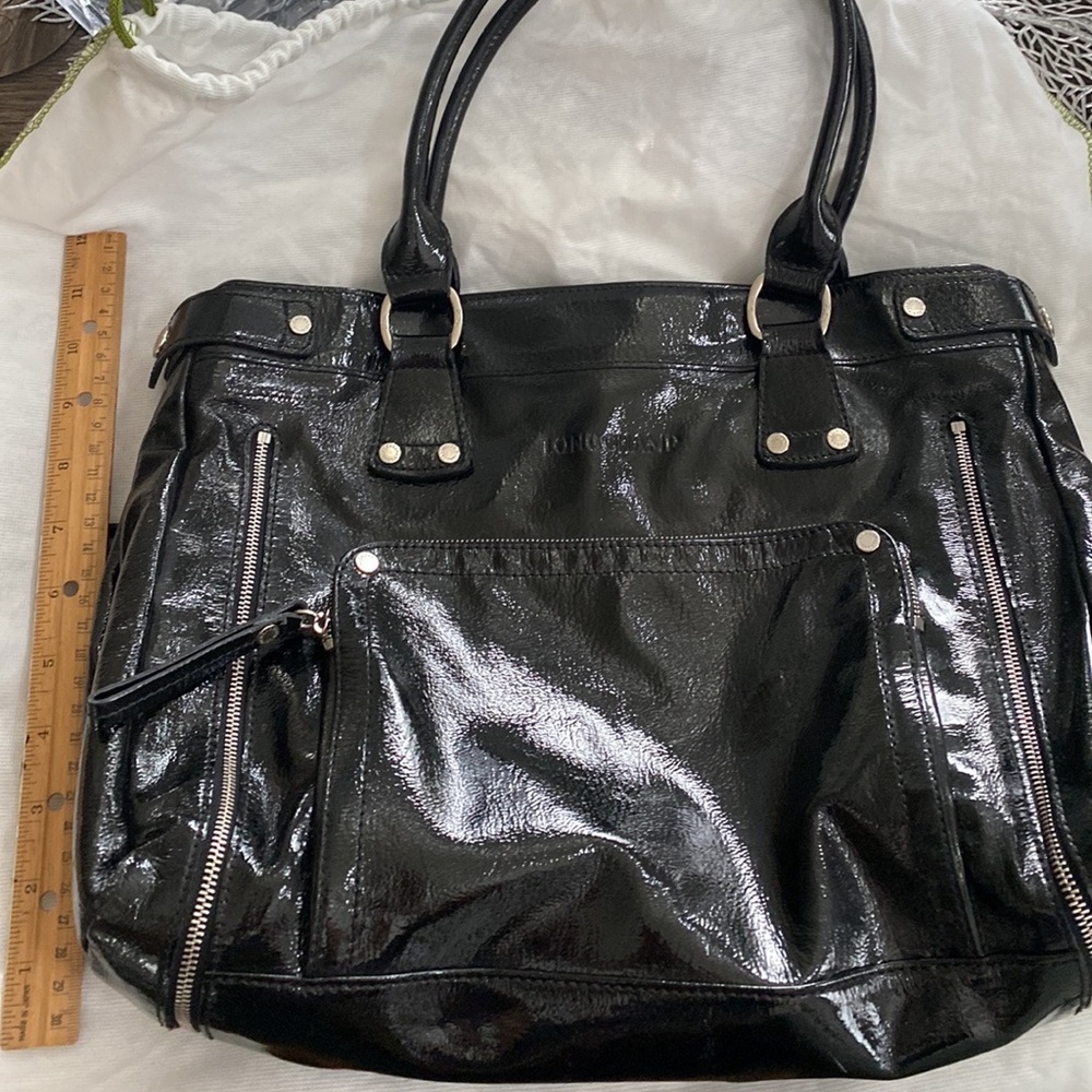 Longchamp Rousseau pattern leather bag